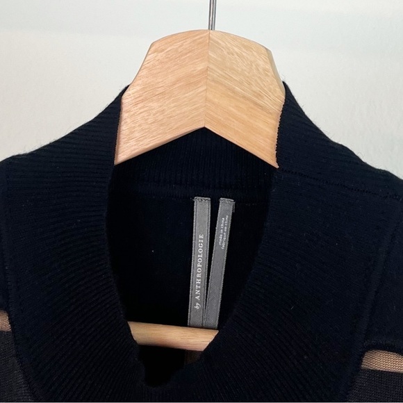 NWT Anthropologie Sweetheart Mesh Sweater Tank Top in Black - Picture 6 of 9